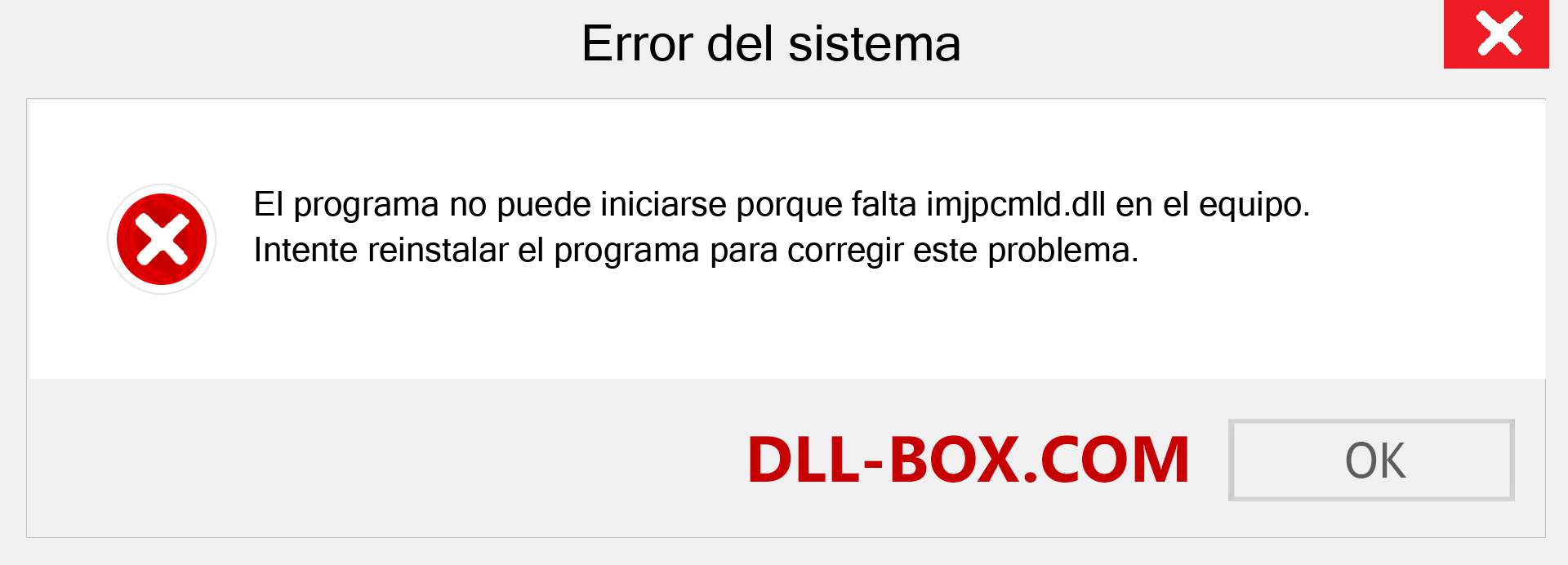 ¿Falta el archivo imjpcmld.dll ?. Descargar para Windows 7, 8, 10 - Corregir imjpcmld dll Missing Error en Windows, fotos, imágenes